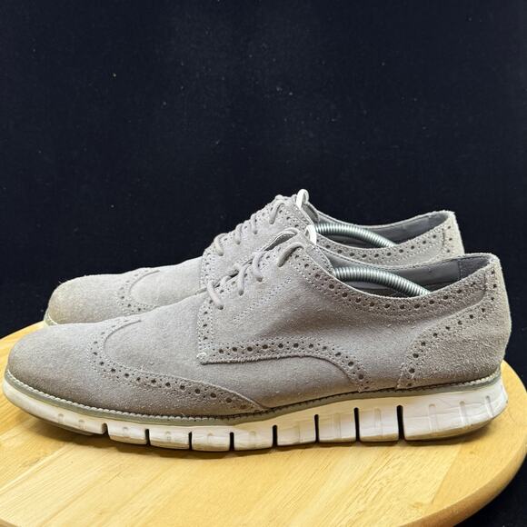 Cole Haan Mens ZeroGrand Grand.OS Wingtip Shoes 11M Gray C21383 Sneakers - Picture 3 of 10